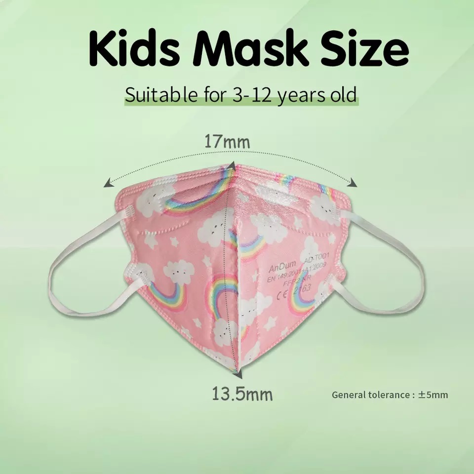 Protective Respirator 5 Ply FFP2 Small Size Mask for Kids Mascarillas