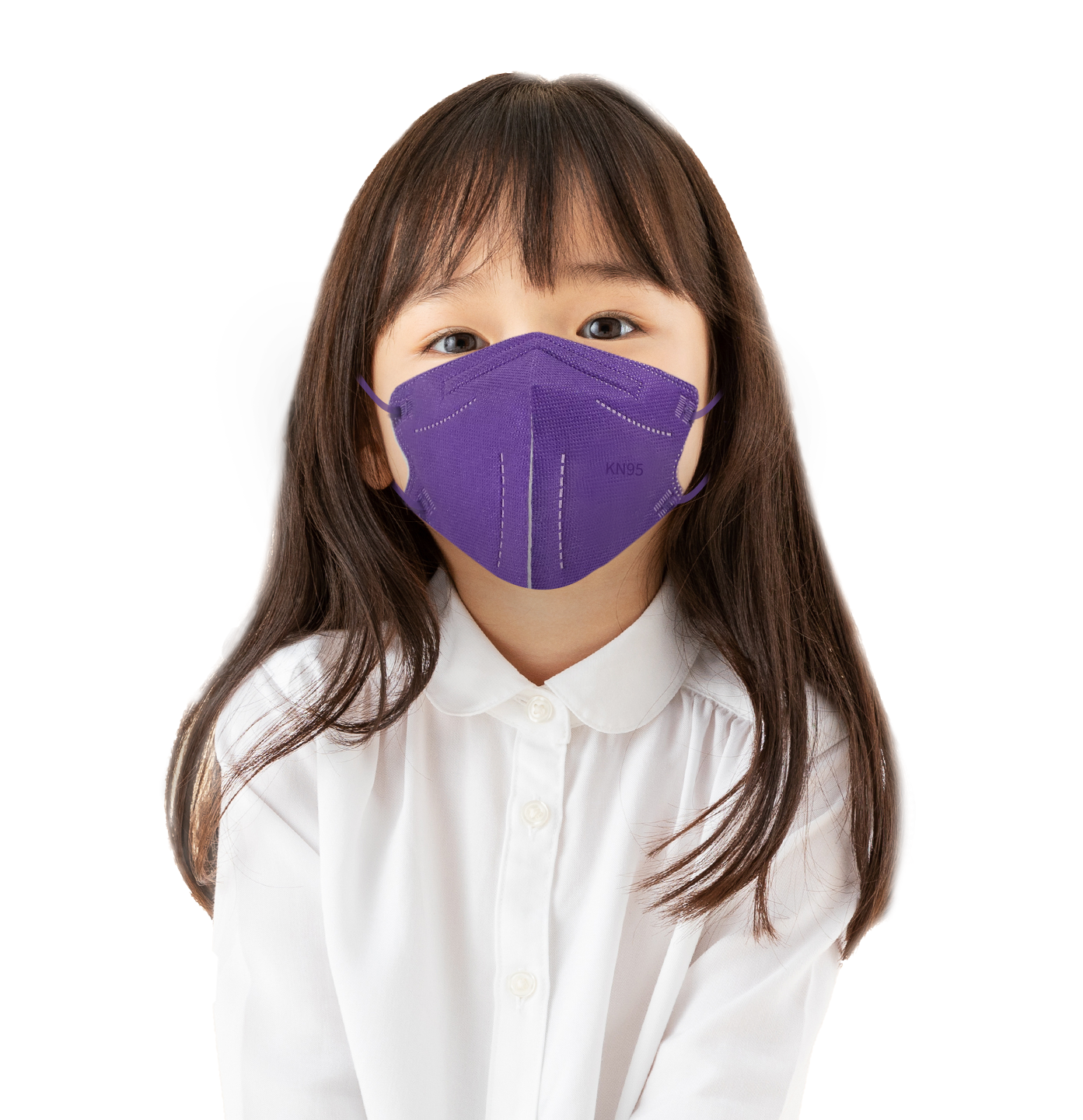 Breathable Purple Kids KN95 Mask with Nose Wire