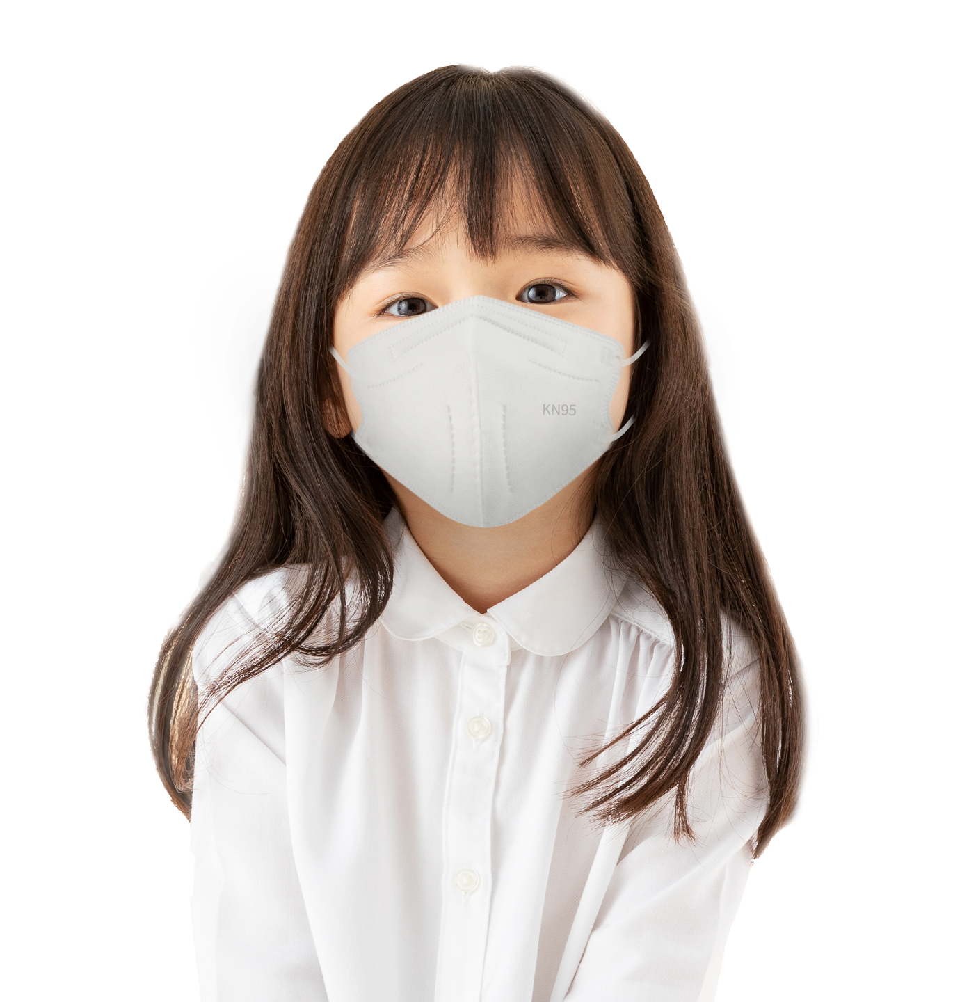 White Kids KN95 Face Mask for School Protective Respirator