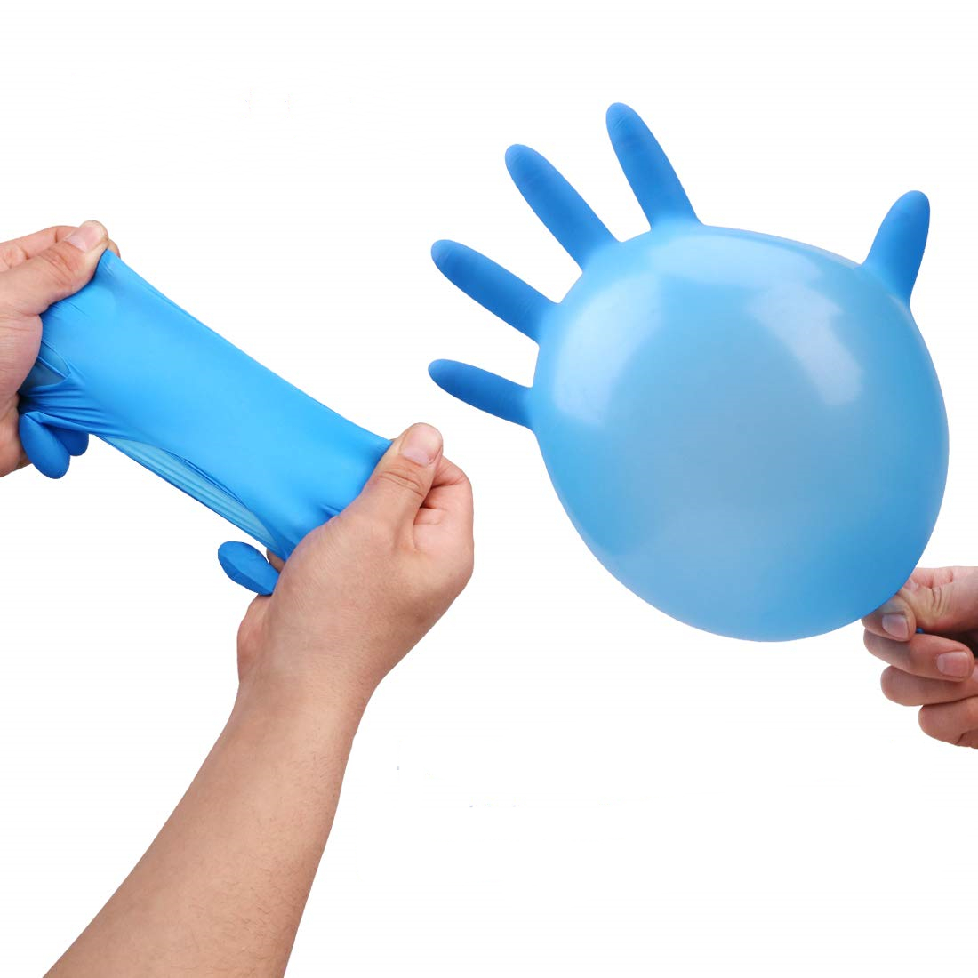 blue nitrile gloves elastic